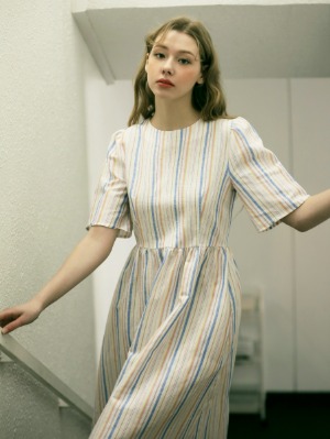 Pastel linen sorbet dress
